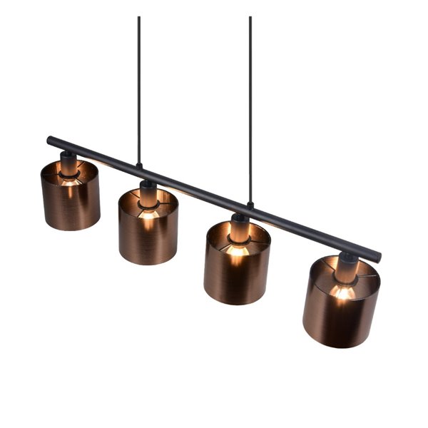 Lampe à suspension JASON avec 4 abat-jours en verre hauteur réglable ampoule excl. 4x E14 max. 10 W IP20