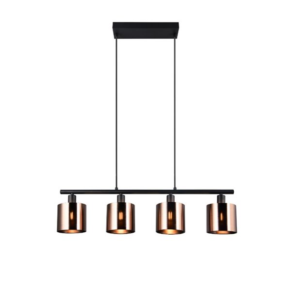 Lampe à suspension JASON avec 4 abat-jours en verre hauteur réglable ampoule excl. 4x E14 max. 10 W IP20