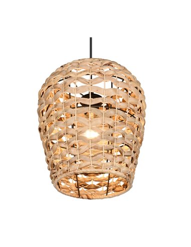 Lámpara de techo fibra natural JEAN altura ajustable bombilla excl. 1x E27 max. 10W IP20