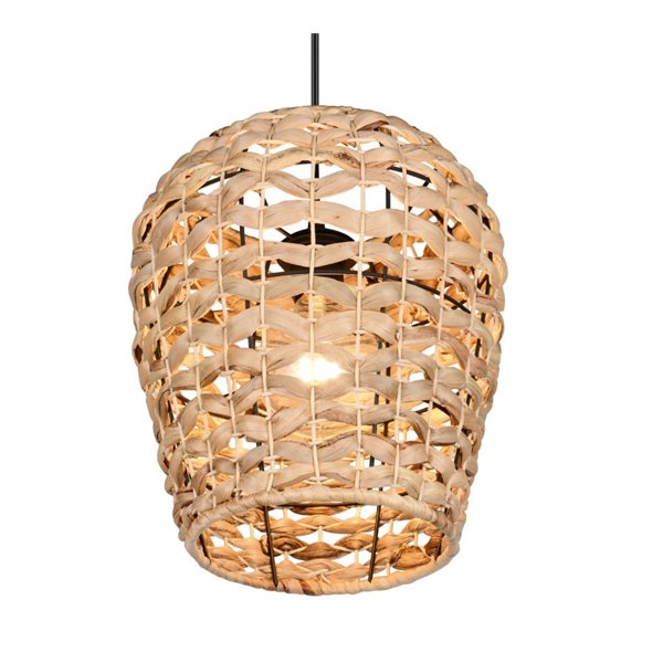 Lámpara de techo fibra natural JEAN altura ajustable bombilla excl. 1x E27 max. 10W IP20
