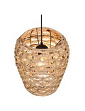 Lámpara de techo fibra natural JEAN altura ajustable bombilla excl. 1x E27 max. 10W IP20