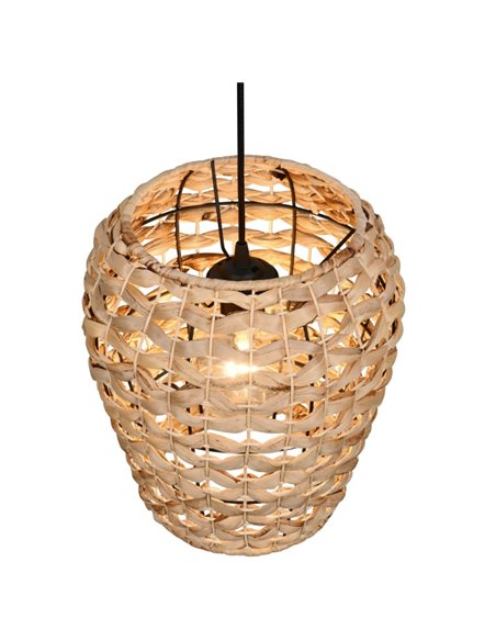 Luminária de teto em fibra natural JEAN, lâmpada ajustável em altura, excl. 1x E27 máx. 10 W IP20