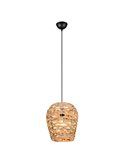 Lámpara de techo fibra natural JEAN altura ajustable bombilla excl. 1x E27 max. 10W IP20