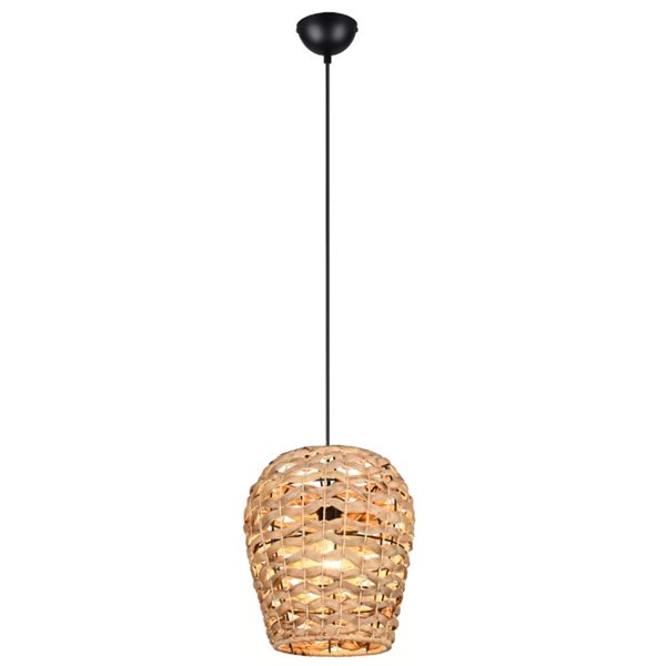 Lámpara de techo fibra natural JEAN altura ajustable bombilla excl. 1x E27 max. 10W IP20