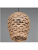 Lámpara de techo fibra natural JEAN altura ajustable bombilla excl. 1x E27 max. 10W IP20