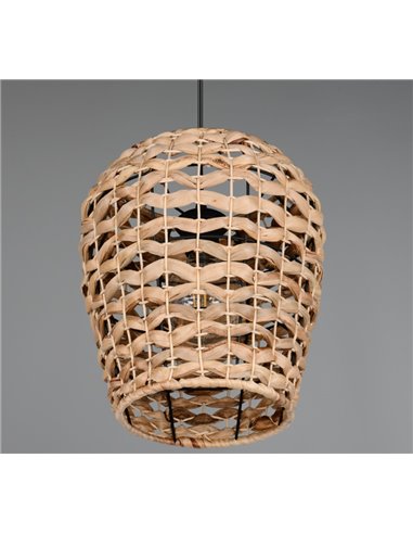 Lámpara de techo fibra natural JEAN altura ajustable bombilla excl. 1x E27 max. 10W IP20