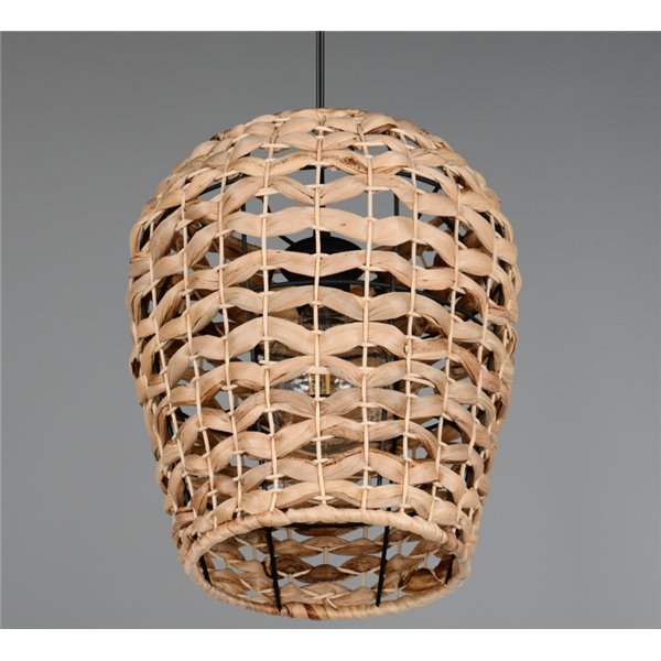 Lámpara de techo fibra natural JEAN altura ajustable bombilla excl. 1x E27 max. 10W IP20