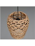 Lámpara de techo fibra natural JEAN altura ajustable bombilla excl. 1x E27 max. 10W IP20