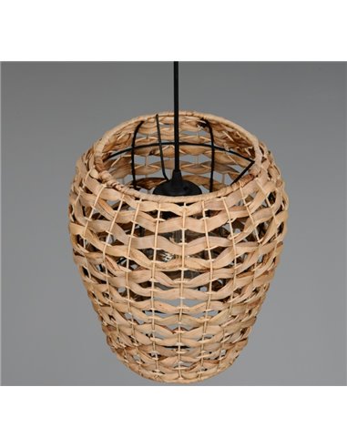 Lámpara de techo fibra natural JEAN altura ajustable bombilla excl. 1x E27 max. 10W IP20