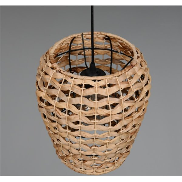 Lámpara de techo fibra natural JEAN altura ajustable bombilla excl. 1x E27 max. 10W IP20