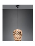 Lámpara de techo fibra natural JEAN altura ajustable bombilla excl. 1x E27 max. 10W IP20