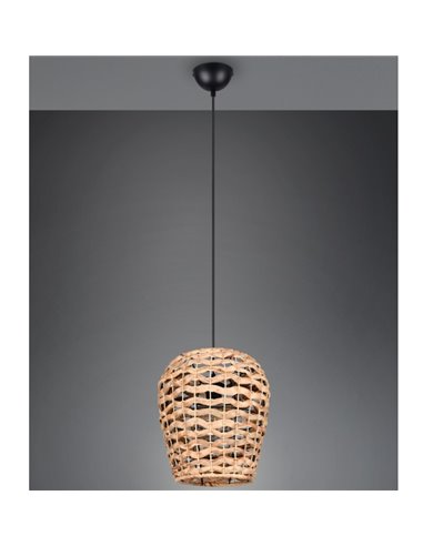 Lámpara de techo fibra natural JEAN altura ajustable bombilla excl. 1x E27 max. 10W IP20