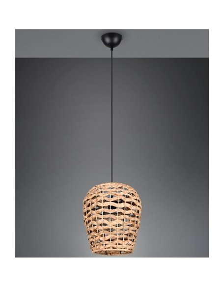 Plafonnier JEAN en fibre naturelle hauteur réglable ampoule excl. 1x E27 max. 10 W IP20