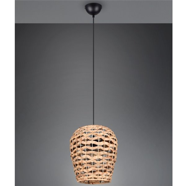 Lámpara de techo fibra natural JEAN altura ajustable bombilla excl. 1x E27 max. 10W IP20