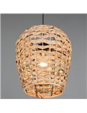 Lámpara de techo fibra natural JEAN altura ajustable bombilla excl. 1x E27 max. 10W IP20