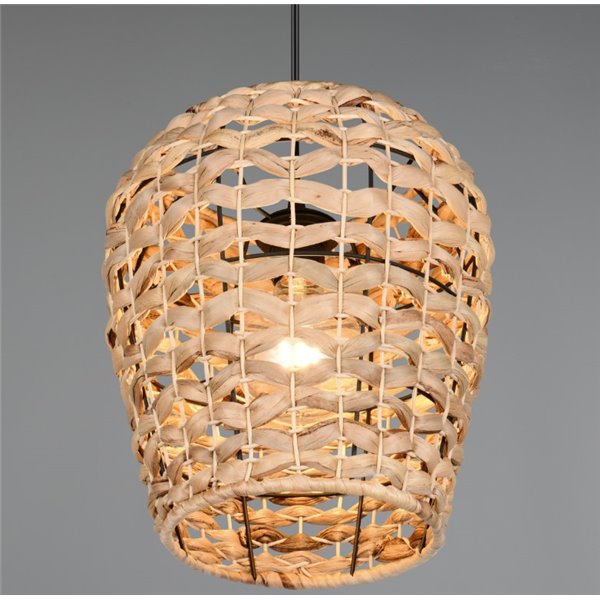 Lámpara de techo fibra natural JEAN altura ajustable bombilla excl. 1x E27 max. 10W IP20