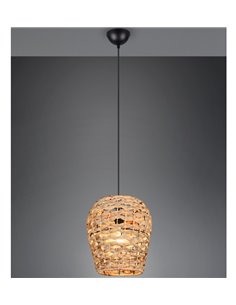 Lámpara de techo fibra natural JEAN altura ajustable bombilla excl. 1x E27 max. 10W IP20 2