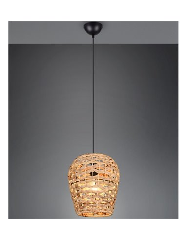 Plafonnier JEAN en fibre naturelle hauteur réglable ampoule excl. 1x E27 max. 10 W IP20