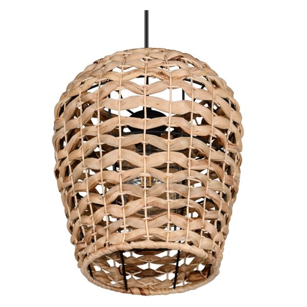 Lámpara de techo fibra natural JEAN altura ajustable bombilla excl. 1x E27 max. 10W IP20