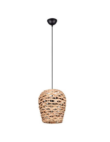 Lámpara de techo fibra natural JEAN altura ajustable bombilla excl. 1x E27 max. 10W IP20