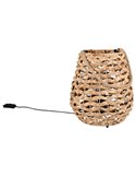 Lámpara de sobremesa fibra natural JEAN con asa para colgar bombilla excl. 1x E27 max. 40W IP20