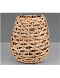 Lámpara de sobremesa fibra natural JEAN con asa para colgar bombilla excl. 1x E27 max. 40W IP20