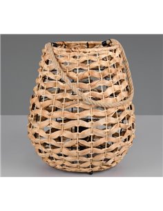 Lámpara de sobremesa fibra natural JEAN con asa para colgar bombilla excl. 1x E27 max. 40W IP20 2