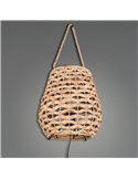 Lámpara de sobremesa fibra natural JEAN con asa para colgar bombilla excl. 1x E27 max. 40W IP20