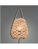 Lámpara de sobremesa fibra natural JEAN con asa para colgar bombilla excl. 1x E27 max. 40W IP20