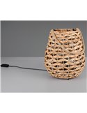 Lampe de table JEAN en fibre naturelle avec poignée pour suspension, ampoule exclue. 1x E27 max. 40 W IP20