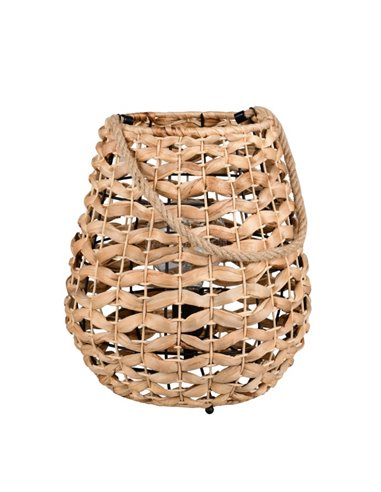 Lámpara de sobremesa fibra natural JEAN con asa para colgar bombilla excl. 1x E27 max. 40W IP20