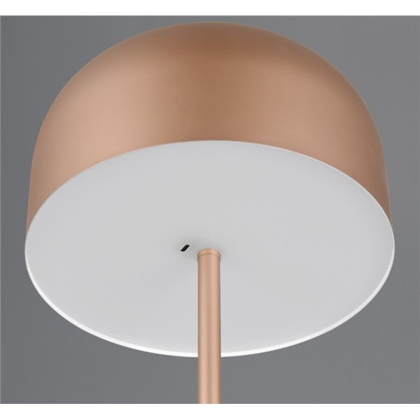 Lámpara de pie LED estilo seta JEFF función táctil y batería recargable USB 2,5W 1x 250lm, 3000K IP20 Marrón