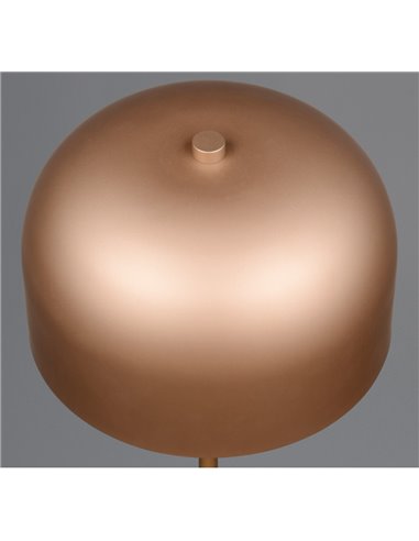 Lámpara de pie LED estilo seta JEFF función táctil y batería recargable USB 2,5W 1x 250lm, 3000K IP20 Marrón