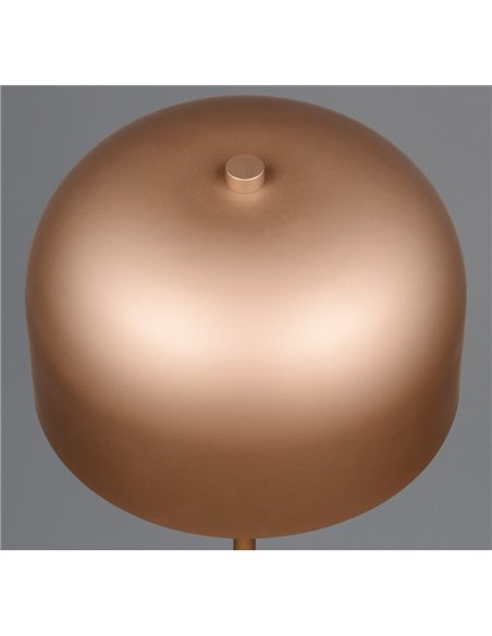 Lámpara de pie LED estilo seta JEFF función táctil y batería recargable USB 2,5W 1x 250lm, 3000K IP20 Marrón