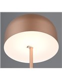 Lámpara de pie LED estilo seta JEFF función táctil y batería recargable USB 2,5W 1x 250lm, 3000K IP20 Marrón