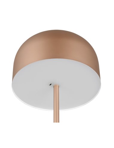 Lámpara de pie LED estilo seta JEFF función táctil y batería recargable USB 2,5W 1x 250lm, 3000K IP20 Marrón