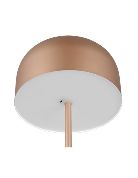 Lámpara de pie LED estilo seta JEFF función táctil y batería recargable USB 2,5W 1x 250lm, 3000K IP20 Marrón