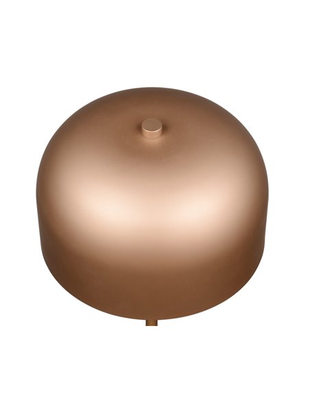 Lámpara de pie LED estilo seta JEFF función táctil y batería recargable USB 2,5W 1x 250lm, 3000K IP20 Marrón
