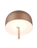 Lámpara de pie LED estilo seta JEFF función táctil y batería recargable USB 2,5W 1x 250lm, 3000K IP20 Marrón