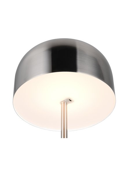 Lampadaire LED JEFF avec fonction tactile et ampoule à batterie rechargeable USB 2,5W 1x 250lm, 3000K IP20 Nickel