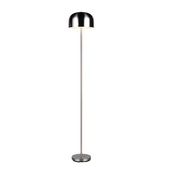 Lampadaire LED JEFF avec fonction tactile et ampoule à batterie rechargeable USB 2,5W 1x 250lm, 3000K IP20 Nickel