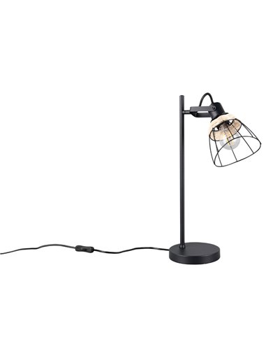 Lámpara de mesa rejilla JEROME detalle rattan bombilla excl. 1x E27 max. 10W IP20