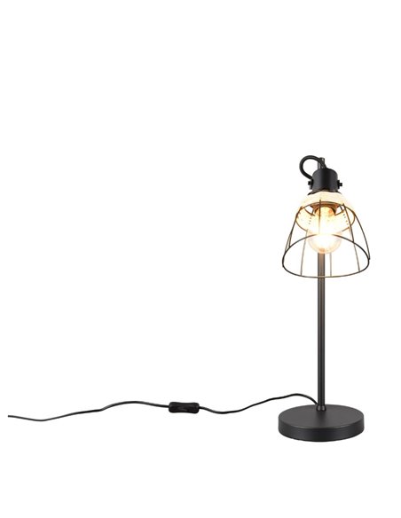 Lámpara de mesa rejilla JEROME detalle rattan bombilla excl. 1x E27 max. 10W IP20