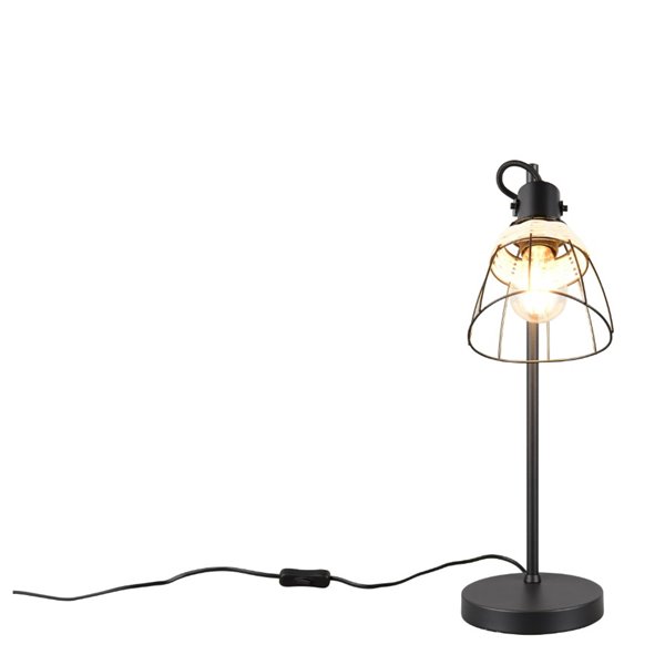 Lampe de table grille JEROME détail rotin ampoule excl. 1x E27 max. 10 W IP20