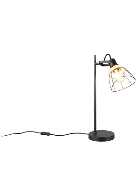 Lámpara de mesa rejilla JEROME detalle rattan bombilla excl. 1x E27 max. 10W IP20