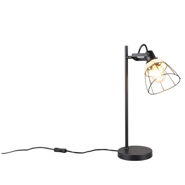 Lámpara de mesa rejilla JEROME detalle rattan bombilla excl. 1x E27 max. 10W IP20