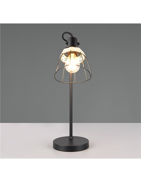 Lampe de table grille JEROME détail rotin ampoule excl. 1x E27 max. 10 W IP20