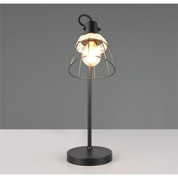 Lámpara de mesa rejilla JEROME detalle rattan bombilla excl. 1x E27 max. 10W IP20