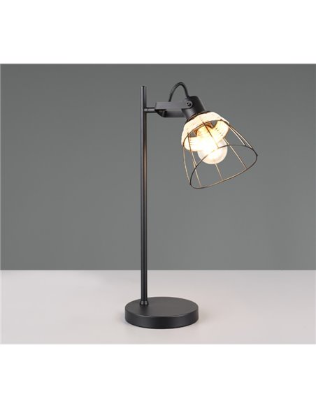 Lámpara de mesa rejilla JEROME detalle rattan bombilla excl. 1x E27 max. 10W IP20