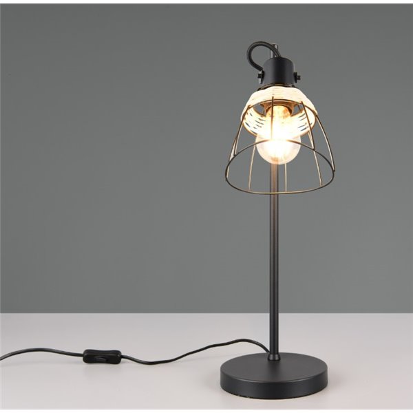 Lampe de table grille JEROME détail rotin ampoule excl. 1x E27 max. 10 W IP20